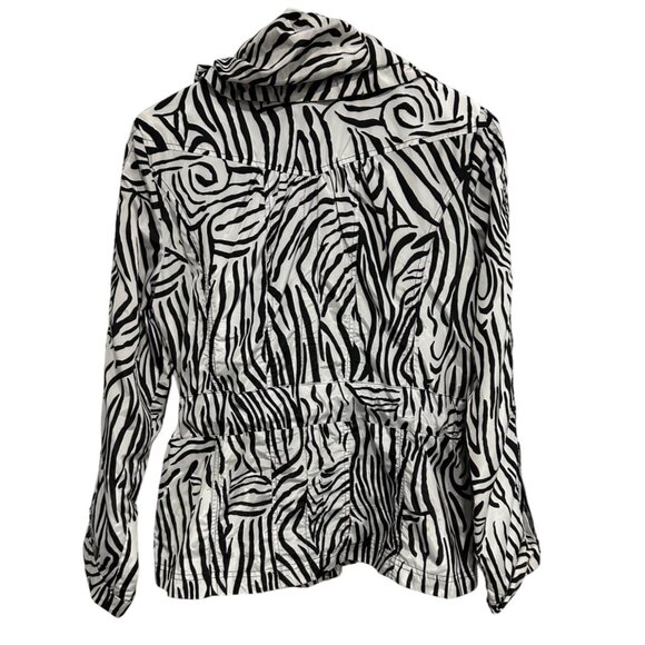 Peck & Peck Zebra Print Lightweight Womens Jacket Sz Small - Picture 2 of 11